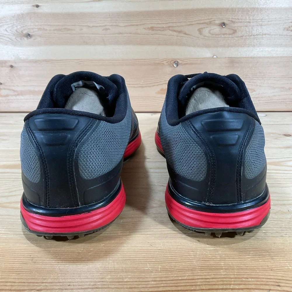Nike Hyperfuse Lunar Ascend Golf Shoes # 483841-001 Men’s Size 11 Black Grey Red